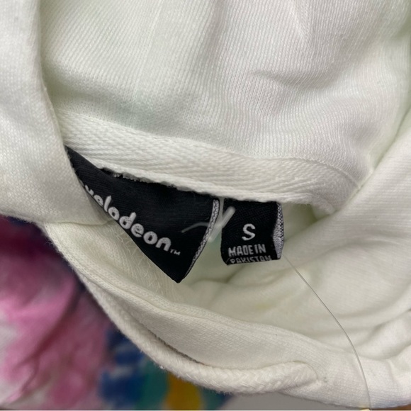 Nickelodeon authentic SpongeBob tie dye cropped hoodie sweater size S NWT - Picture 9 of 9